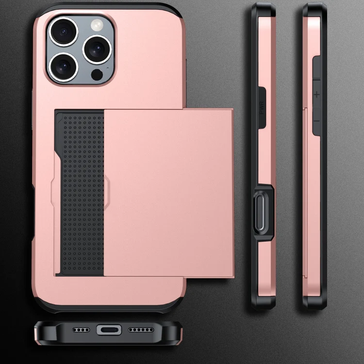 For iPhone 18 Shockproof Armor Phone Case with Card Slot(Gold) - Image 2