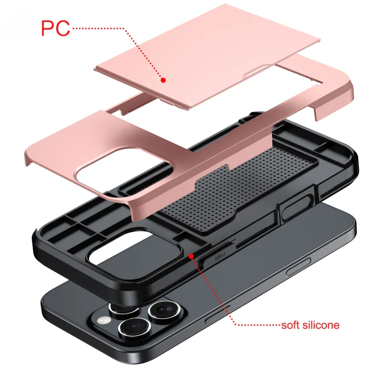 For iPhone 18 Shockproof Armor Phone Case with Card Slot(Gold) - Image 7