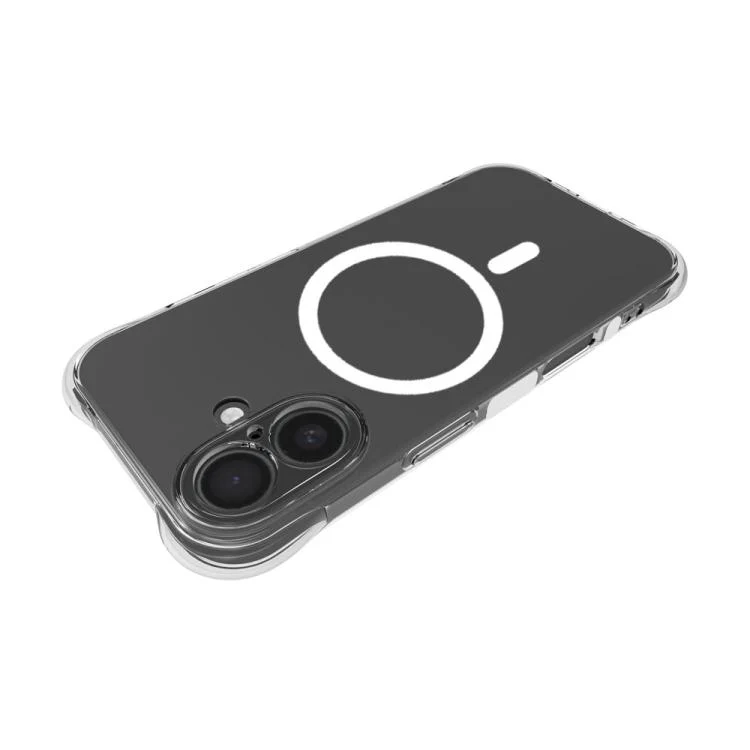 For iPhone 18 Shockproof Non-slip Magnetic TPU Phone Case(Transparent) - Image 5