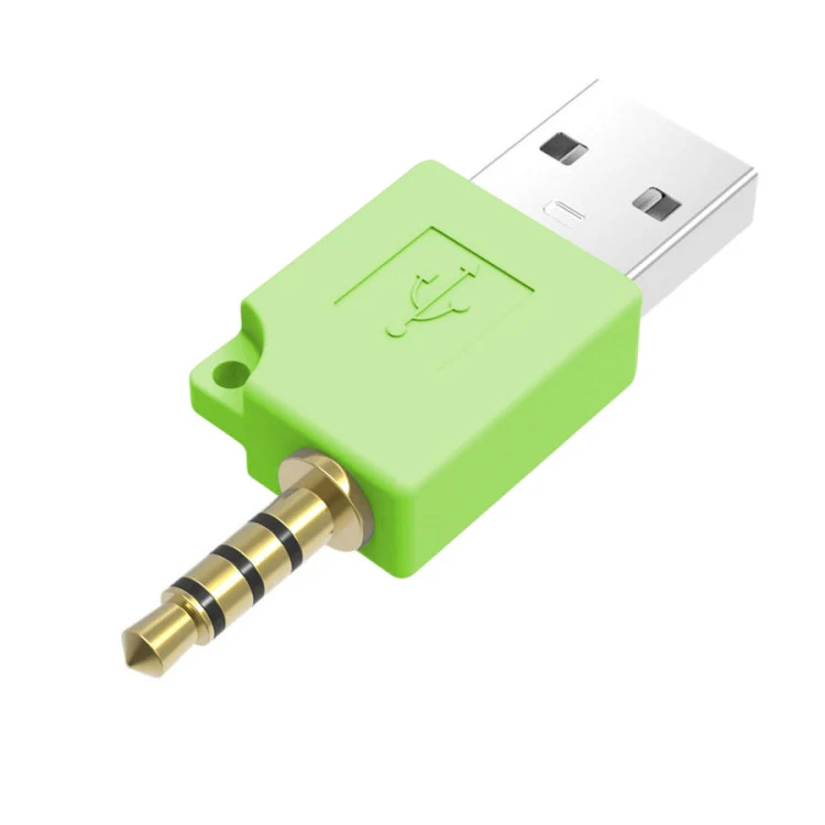 For iPod shuffle 3rd / 2nd USB Data Dock Charger Adapter, Length: 4.6cm(Green)