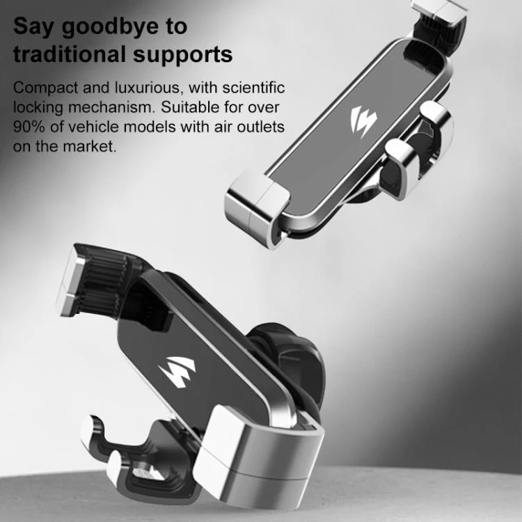 For Jeep Compass 2021 Car Air Vent Metal Gravity Phone Holder Mount(Black) - Image 3
