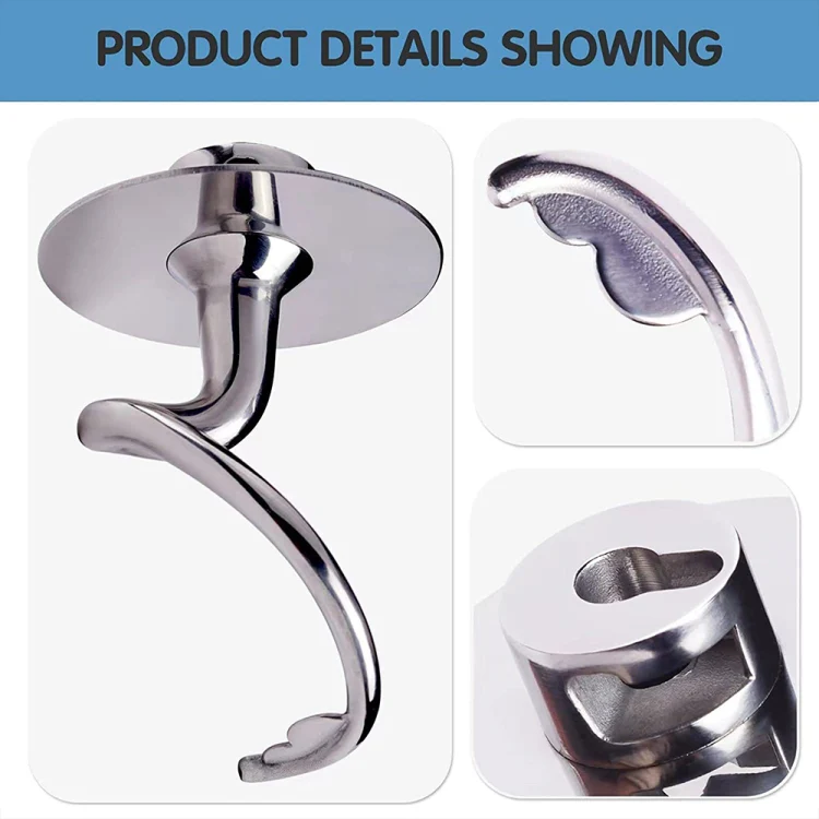 For KitchenAid Stand Mixer 4.5-5QT Stainless Steel Dough Hook Kitchen Machine Accessories - Image 3