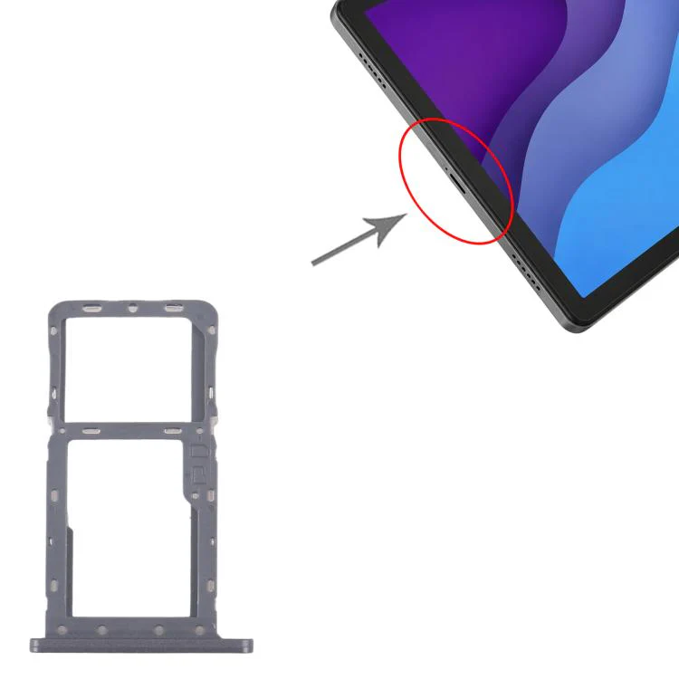 For Lenovo Tab M10 3rd Gen TB328FU SIM Card Tray + Micro SD Card Tray (Grey) - Image 4