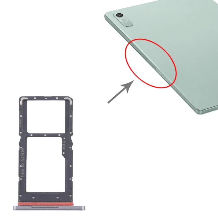 For Lenovo XiaoXin Pad 2024 / Tab M11 / K11 TB330 TB330FU TB330XU 4G Version SIM Card Tray + Micro SD Card Tray (Black) - Image 4