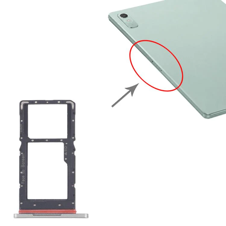 For Lenovo XiaoXin Pad 2024 / Tab M11 / K11 TB330 TB330FU TB330XU 4G Version SIM Card Tray + Micro SD Card Tray (Silver) - Image 4