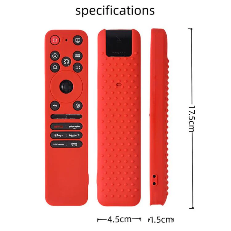 For LG MR25GA Magic Remote XDcase 4pcs Soft Silicone Protective Case with Mini Strap(Blue) - Image 2