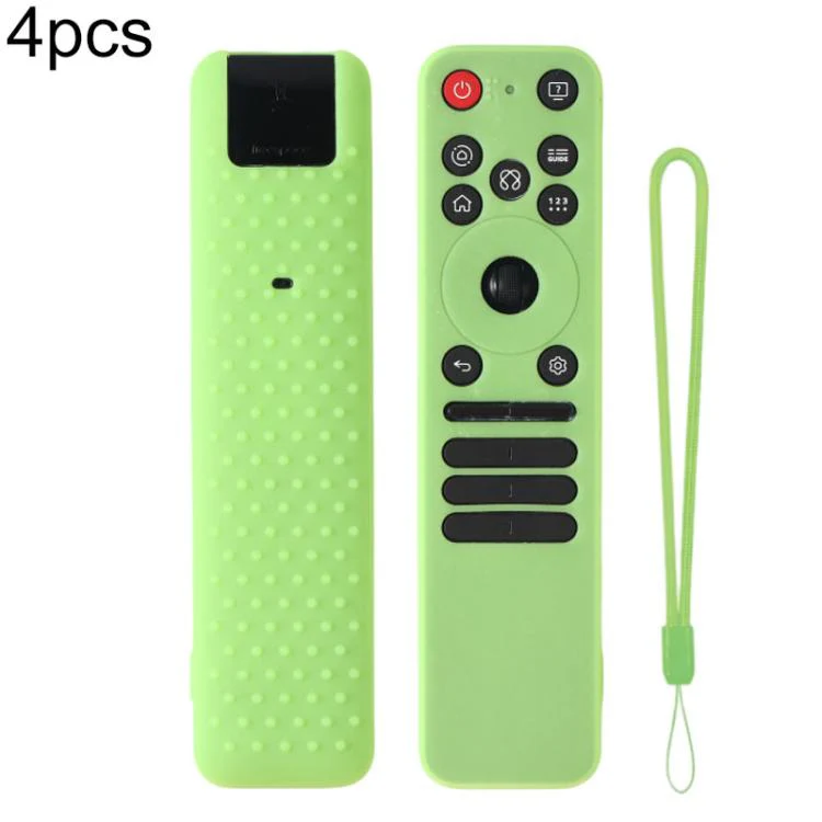 For LG MR25GA Magic Remote XDcase 4pcs Soft Silicone Protective Case with Mini Strap(Luminous Green)
