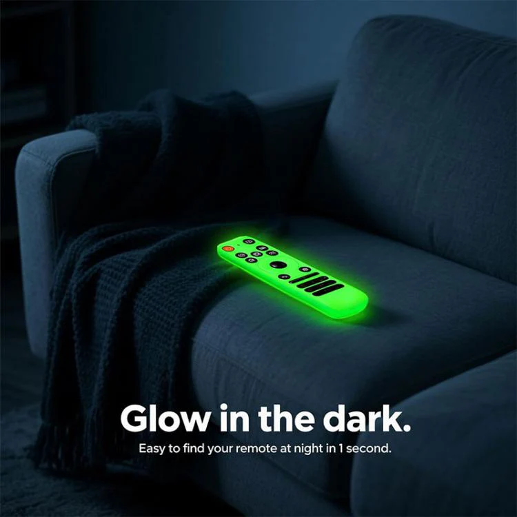 For LG MR25GA Magic Remote XDcase 4pcs Soft Silicone Protective Case with Mini Strap(Luminous Green) - Image 7