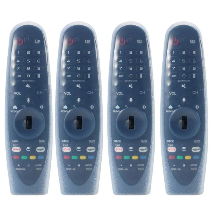 For LG MR600 / MR650 Magic Remote XDcase 4pcs Soft Silicone Jelly Protective Case(Transparent)