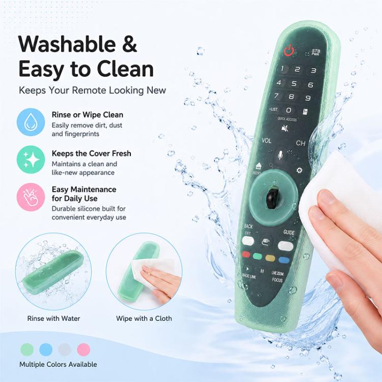 For LG MR600 / MR650 Magic Remote XDcase 4pcs Soft Silicone Jelly Protective Case(Transparent Green) - Image 6