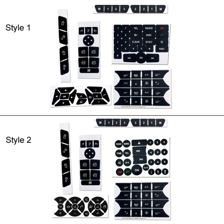 For Mercedes-Benz CLS/C218/SLK/W172/W204/GLK Air Conditioning Button Repair Sticker(Style 2) - Image 2