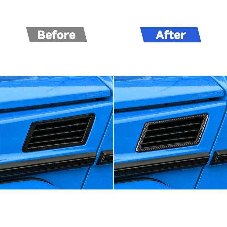 For Mercedes-Benz G-Class W463 2pcs /Set Hood Both Sides Air Vent Stickers(Black) - Image 6