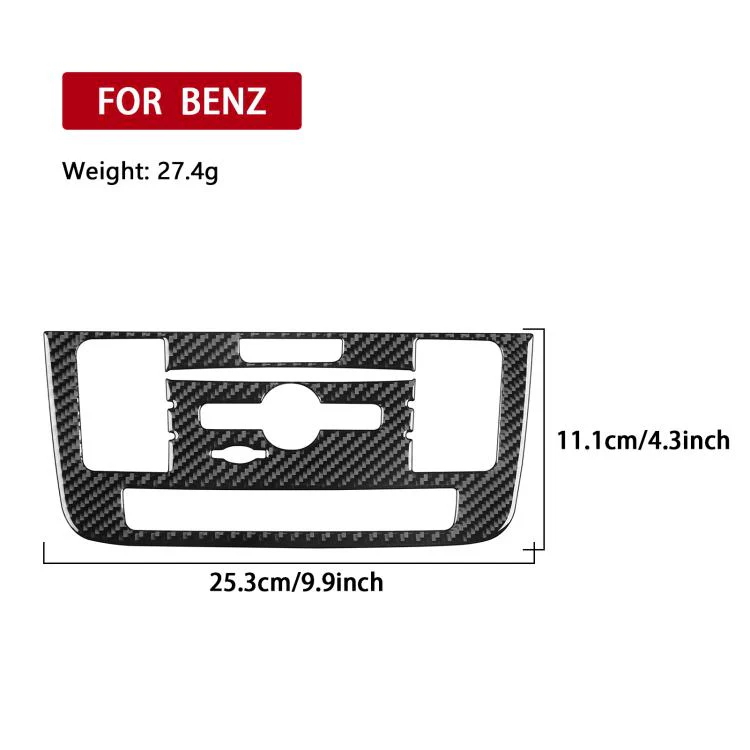 For Mercedes-Benz G-Class W463 2pcs /Set Multimedia Panel Decorative Sticker(Red) - Image 4