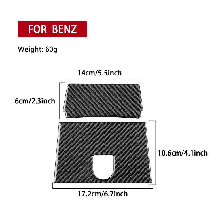 For Mercedes-Benz G-Class W463 2pcs /Set Rear Center Decoration Sticker(Black) - Image 3