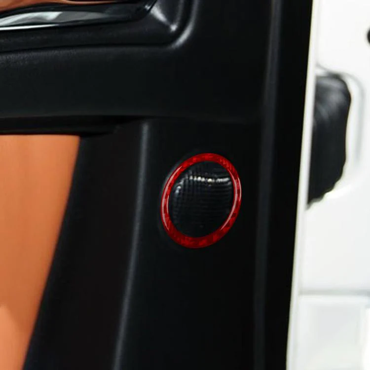For Mercedes-Benz G-Class W463 2pcs /Set Rear Door Speaker Ring Sticker(Black) - Image 6