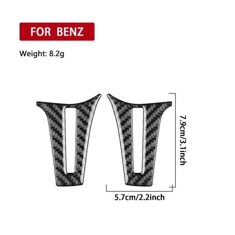 For Mercedes-Benz G-Class W463 2pcs /Set Steering Wheel Sticker(Black) - Image 3