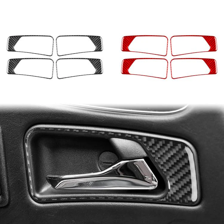 For Mercedes-Benz G-Class W463 4pcs /Set Interior Door Handle Sticker(Black) - Image 2