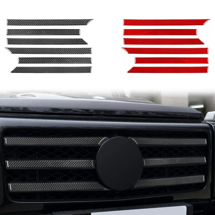 For Mercedes-Benz G-Class W463 6pcs /Set Grille Decorative Sticker(Black) - Image 2