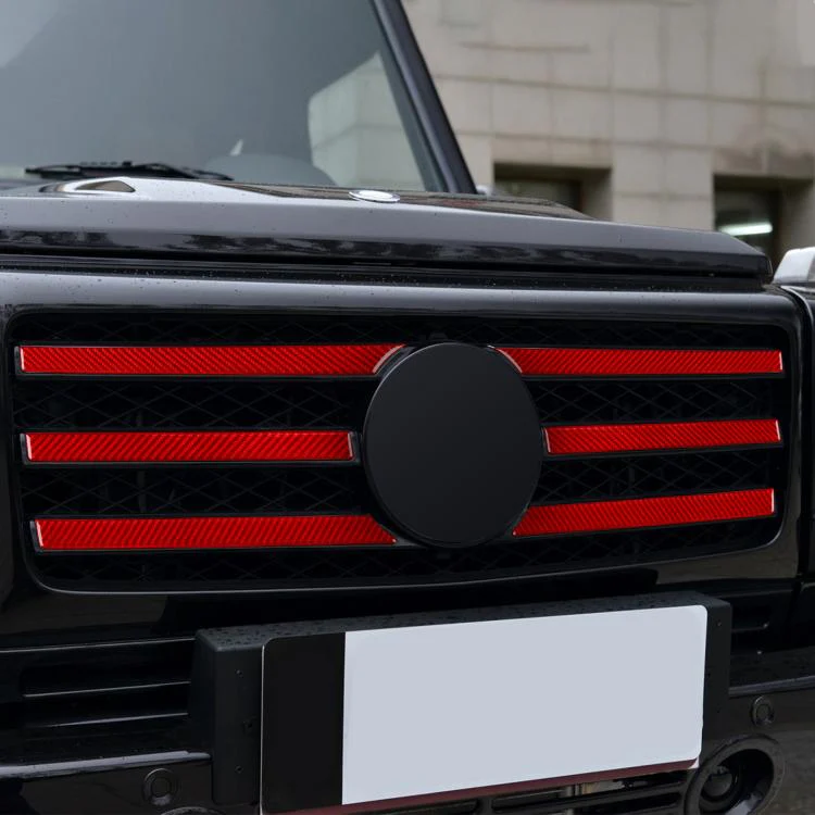 For Mercedes-Benz G-Class W463 6pcs /Set Grille Decorative Sticker(Black) - Image 7