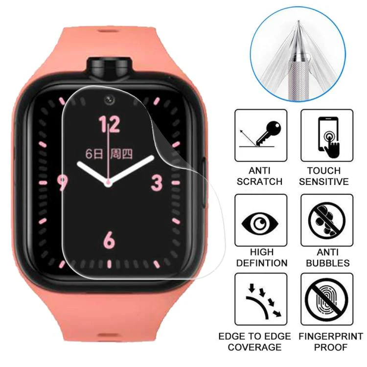 For Mi Mitu Kids Watch Phone 4 / 4 Pro 5pcs xDfind Soft Hydrogel Film Full Cover Watch Front Protector - Image 3
