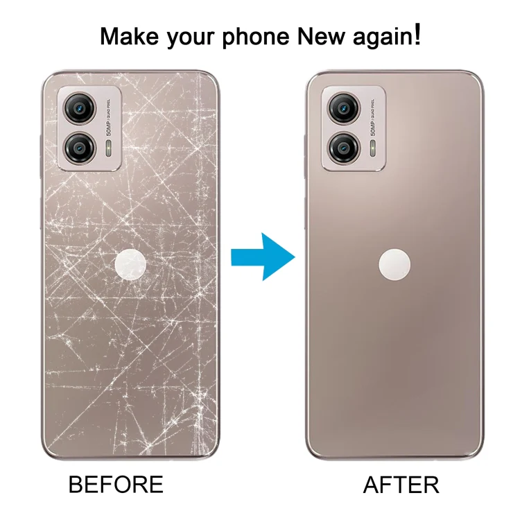For Motorola Moto G53 Original Battery Back Cover(Silver) - Image 6