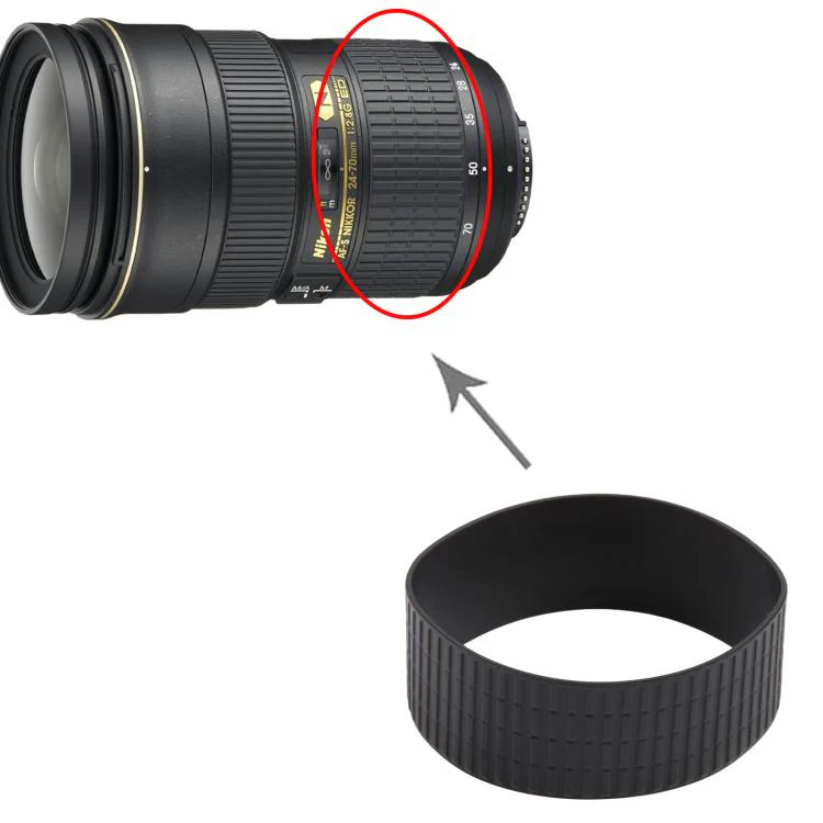 For Nikon AF-S Nikkor 24-70mm f / 2.8G ED Camera Lens Zoom Ring Grip - Image 5