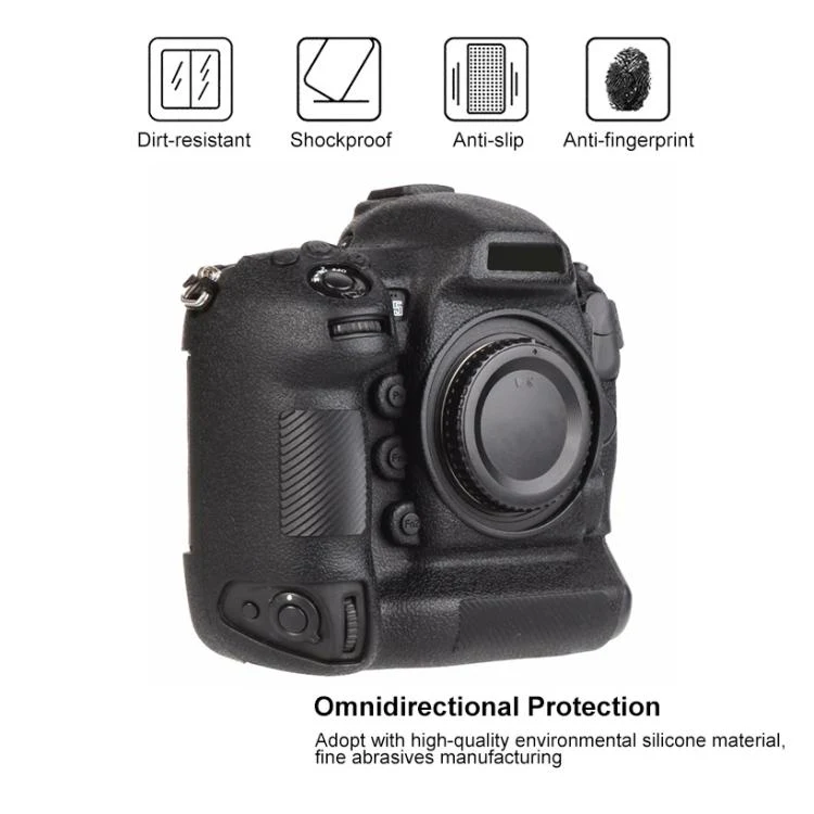 For Nikon D5 Litchi Texture Soft Silicone Camera Protective Case(Black) - Image 3