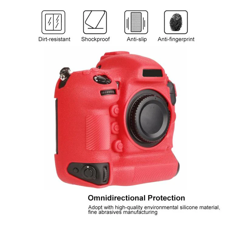 For Nikon D5 Litchi Texture Soft Silicone Camera Protective Case(Red) - Image 3