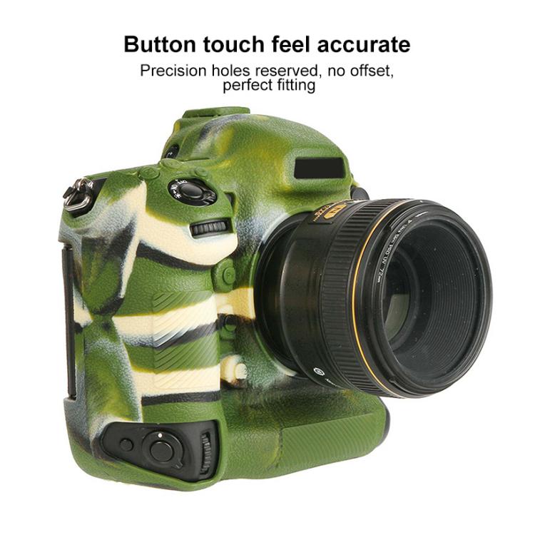 For Nikon D5 Litchi Texture Soft Silicone Camera Protective Case(Yellow) - Image 4