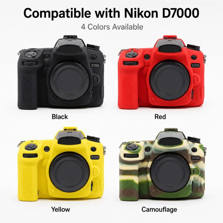 For Nikon D7000 Soft Silicone Camera Protective Case(Yellow) - Image 2