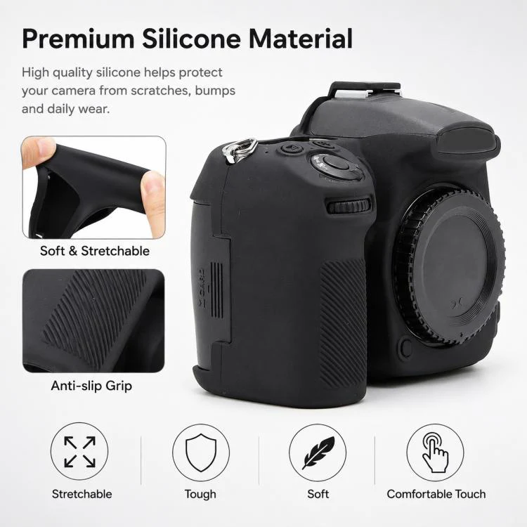 For Nikon D7000 Soft Silicone Camera Protective Case(Yellow) - Image 3