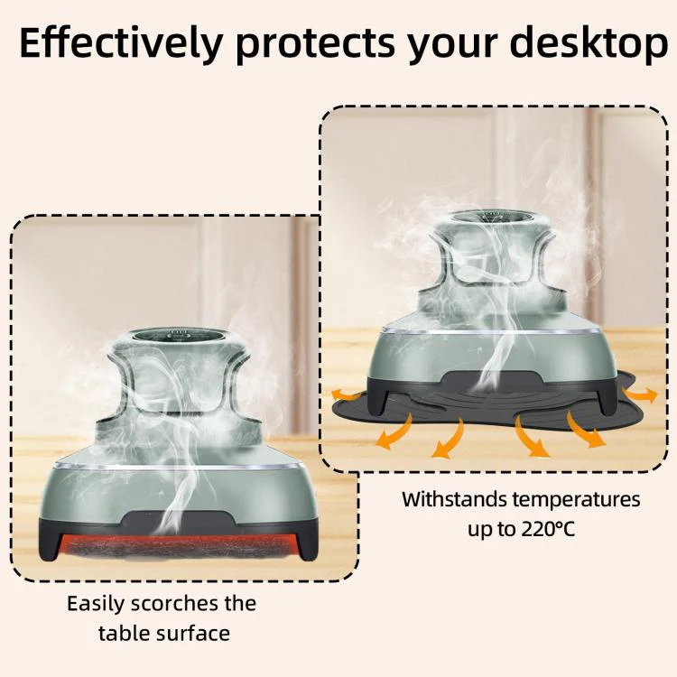 For Ninja FN101GY Crispi Air Fryer Lid Rest Heat Resistant Mat Non-Slip Silicone Pad Protects Countertops from Hot Oil & Steam(Light Blue) - Image 4