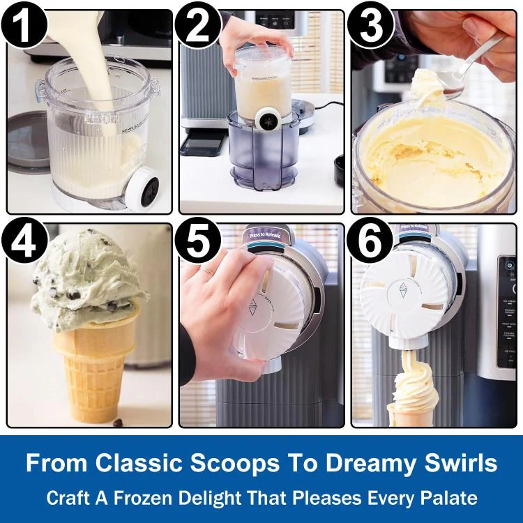 For Ninja NC700 / NC701 Ice Cream Maker 4pcs /Pack Replacement Ice Cream Cups Storage Tanks B Type - Image 6