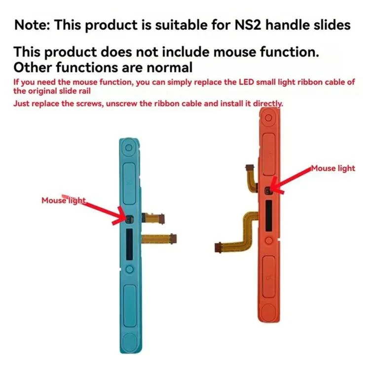 For Nintendo Switch 2 Joy-Con Controller Metal Slider Rail Replacement with Flex Cable Left Side - Image 3