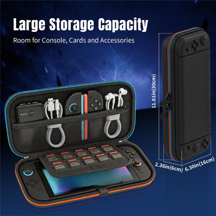 For Nintendo Switch 2 Storage Bag Dual Color Zipper EVA Hard Shell Shockproof Carrying Case - Image 6