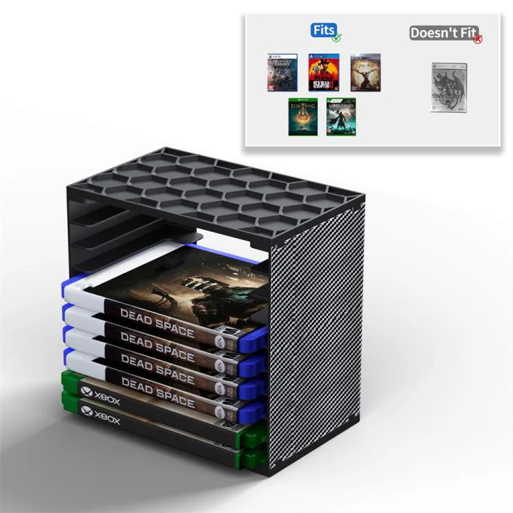 For Nintendo Switch / PS5 / PS4 / XBOX 2pcs Game Disc Storage Tower DIY Modular - Image 3