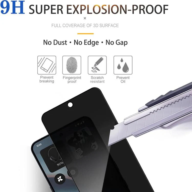 For Nothing CMF Phone 2 Pro 25pcs High-Aluminum Full-Coverage Anti-Fingerprint Screen-Printed Privacy Tempered Glass Film - Image 6