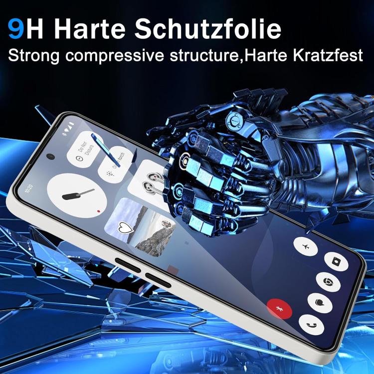 For Nothing Phone 2 25pcs High-Aluminum Full-Coverage Anti-Fingerprint Screen-Printed HD Tempered Glass Film - Image 3