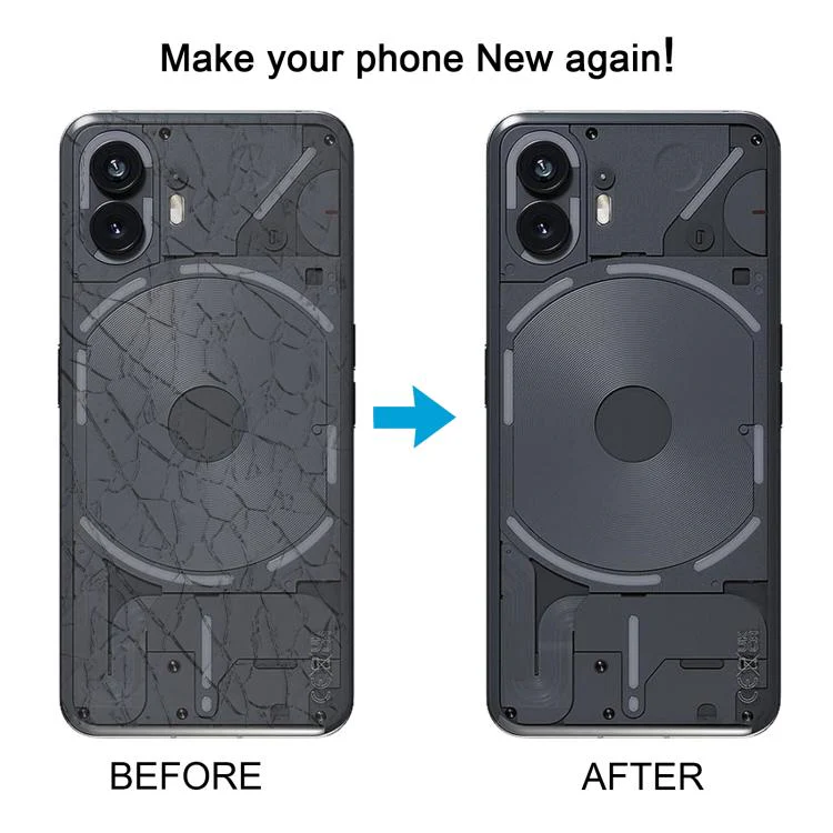 For Nothing Phone 2 A065 Glass Battery Back Cover(Black) - Image 6