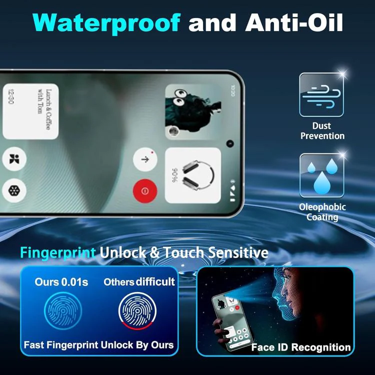 For Nothing Phone 2a 25pcs High-Aluminum Semi-Screen Anti-Fingerprint HD Tempered Glass Film - Image 7