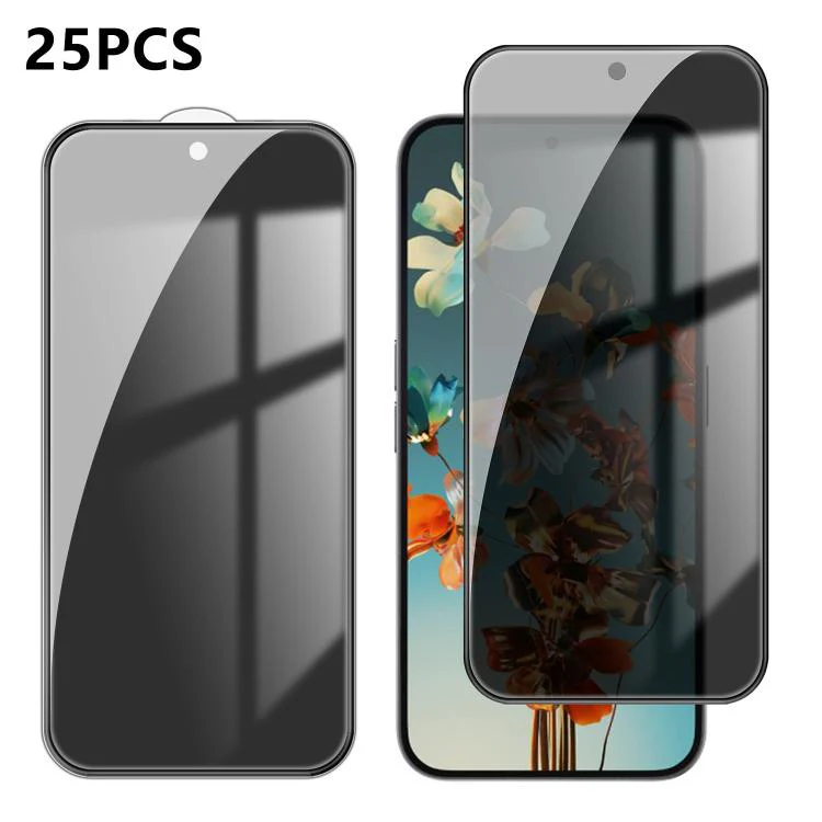 For Nothing Phone 2a Plus 25pcs High-Aluminum Full-Coverage Anti-Fingerprint Screen-Printed Privacy Tempered Glass Film