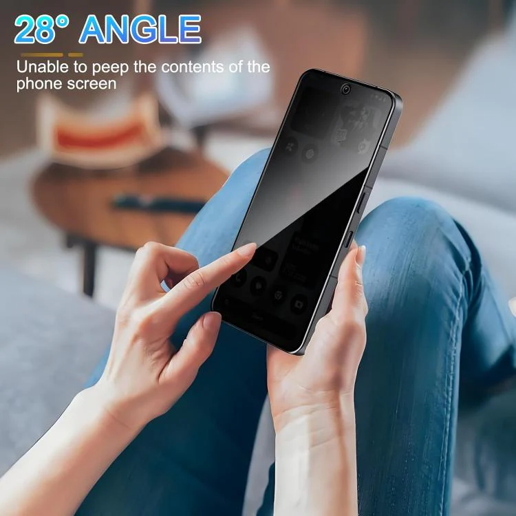 For Nothing Phone 3a Lite 25pcs High-Aluminum Full-Coverage Anti-Fingerprint Screen-Printed Privacy Tempered Glass Film - Image 2