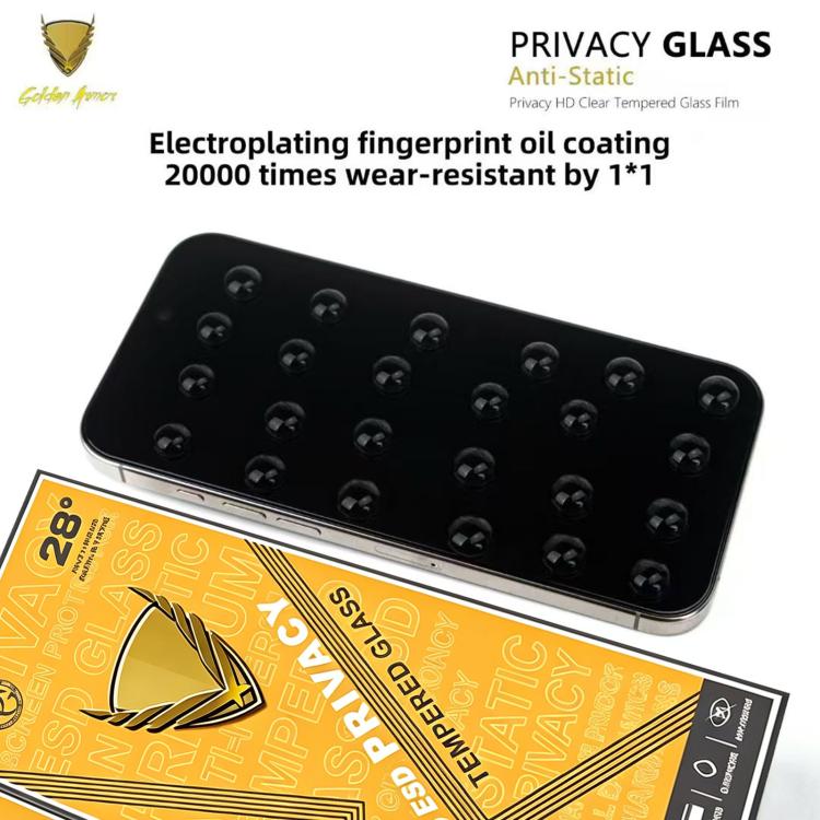 For Nothing Phone 3a Pro 10pcs OG Golden Armor Anti-Static High-Aluminium Screen-Printed Privacy Tempered Glass Film - Image 5