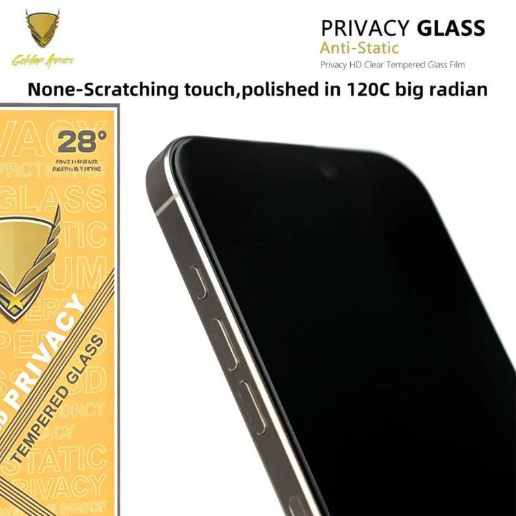 For Nothing Phone 4a 10pcs OG Golden Armor Anti-Static High-Aluminium Screen-Printed Privacy Tempered Glass Film - Image 3