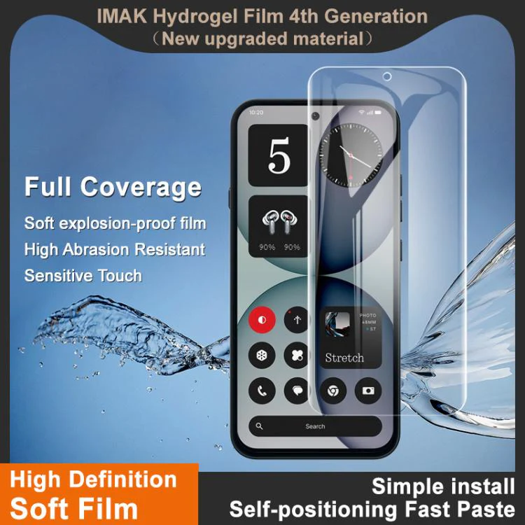 For Nothing Phone 4a imak 4th Generation  Full Coverage Screen Hydrogel Film Protector - Image 3