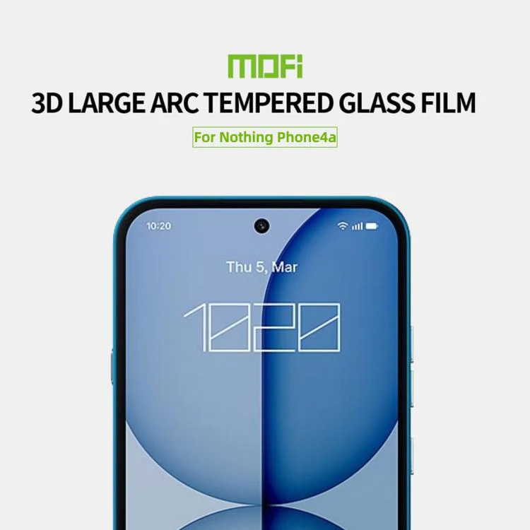 For Nothing Phone 4a MOFI 9H 3D Explosion-proof Curved Screen Tempered Glass Film(Black) - Image 4