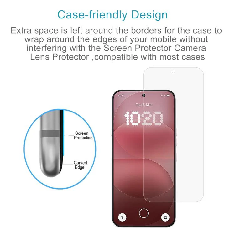 For Nothing Phone 4a Pro 10pcs 0.18mm High Aluminum Tempered Glass Film, Support Fingerprint Unlocking - Image 3