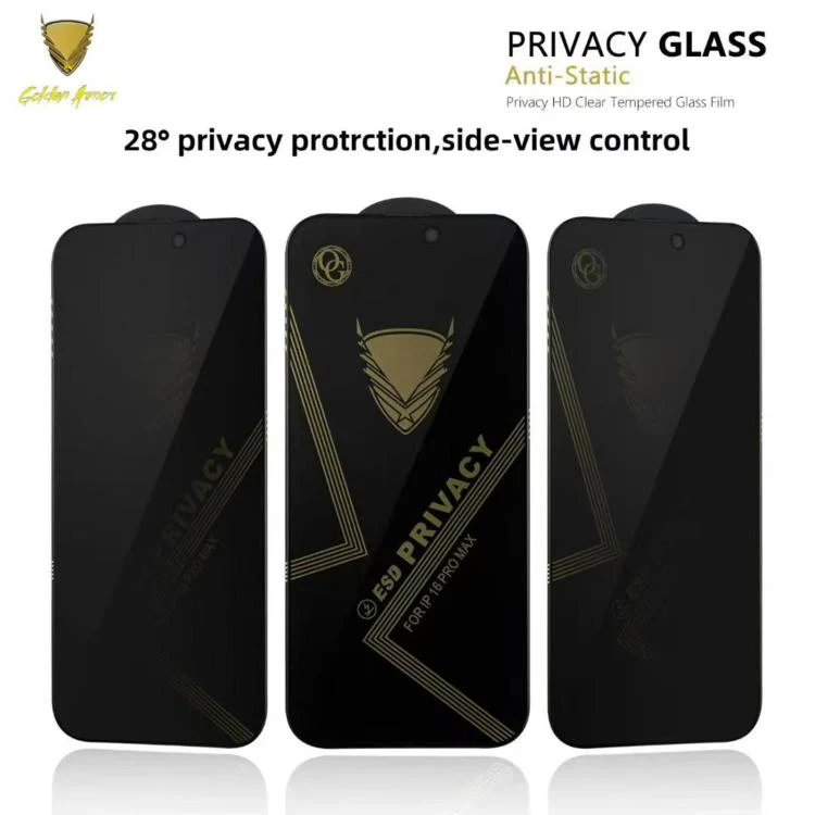 For Nothing Phone 4a Pro 10pcs OG Golden Armor Anti-Static High-Aluminium Screen-Printed Privacy Tempered Glass Film - Image 2
