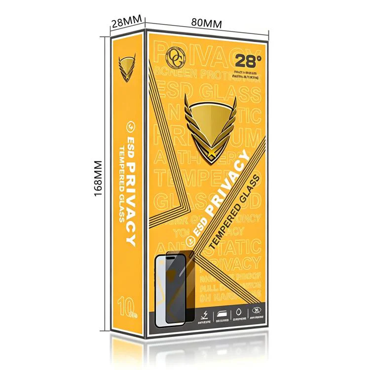For Nothing Phone 4a Pro 10pcs OG Golden Armor Anti-Static High-Aluminium Screen-Printed Privacy Tempered Glass Film - Image 8
