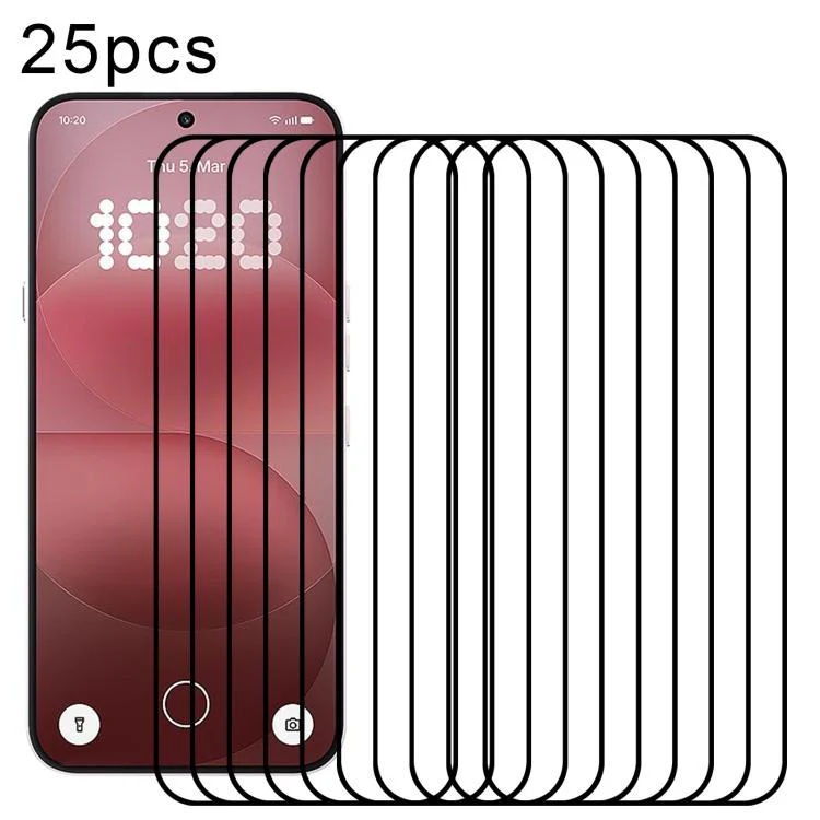 For Nothing Phone 4a Pro 25pcs Full Glue Screen Tempered Glass Film, Support Fingerprint Unlocking